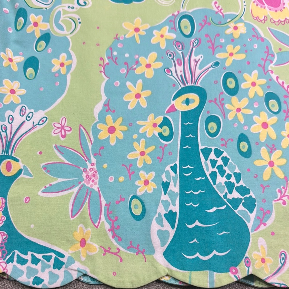 Lilly Pulitzer Strapless Pastel Peacock Dress Size 2 - Picture 3 of 7